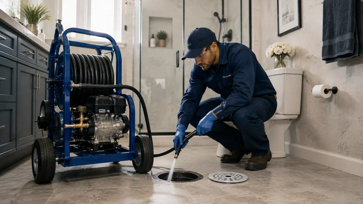Bathroom Drain Hydro Jetting in San Joaquin
