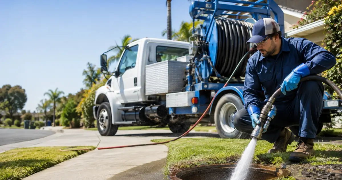 Hydro jet sewer cleaning San Joaquin