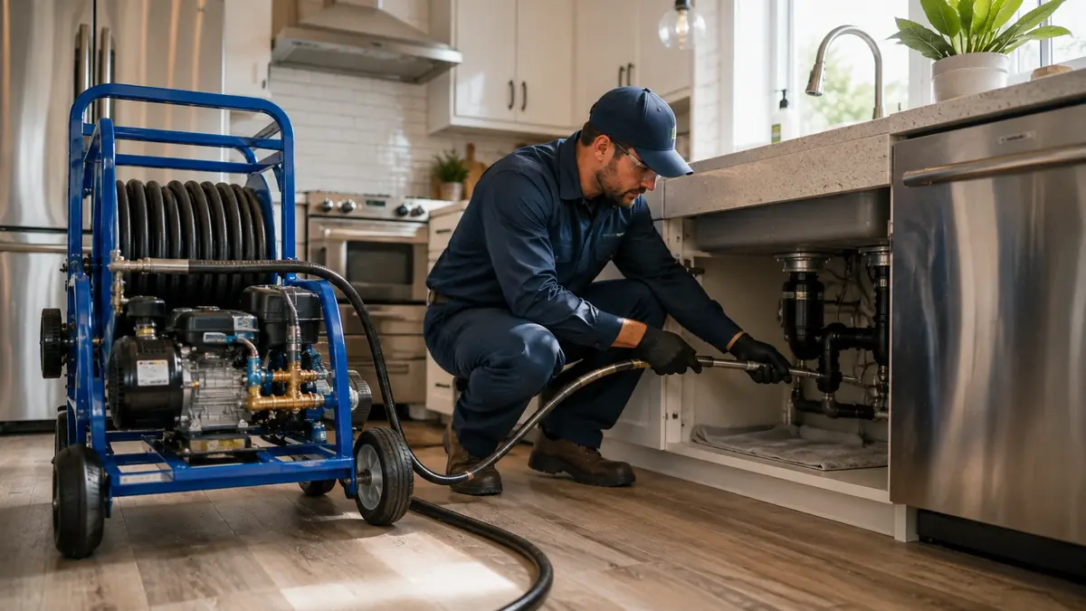 Kitchen Drain Hydro Jetting in San Joaquin