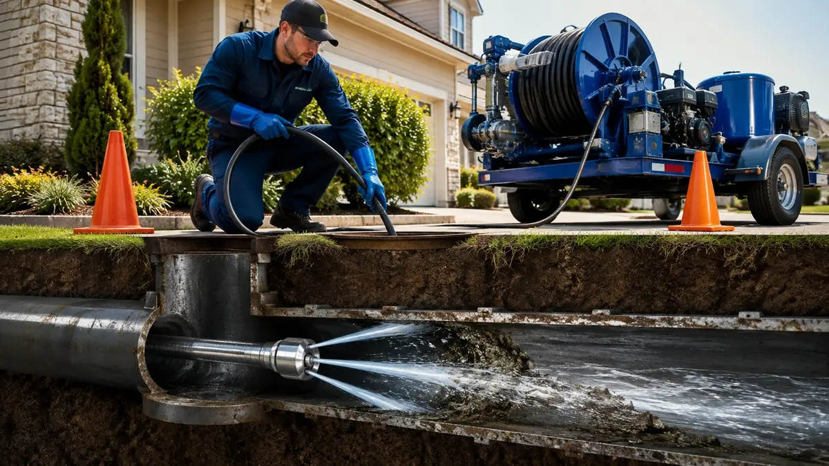 Main Sewer Line Hydro Jet Cleaning in San Joaquin