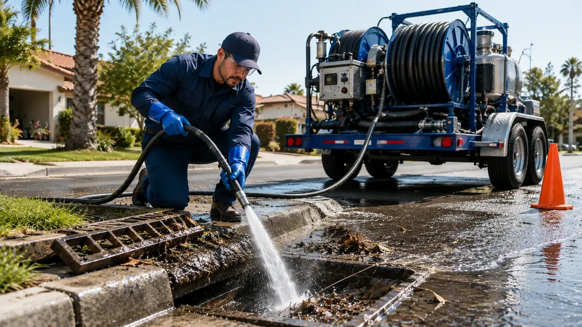 Storm Drain Hydro Jet Cleaning in San Joaquin